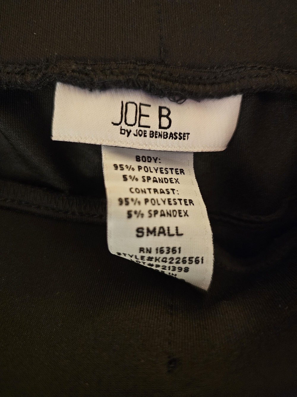 Joe B Black Top - Small